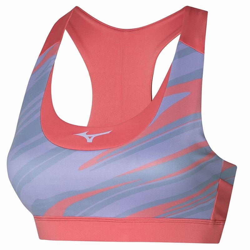 Purple Women\'s Mizuno Alpha Graphic Sports Bra | QXU081739