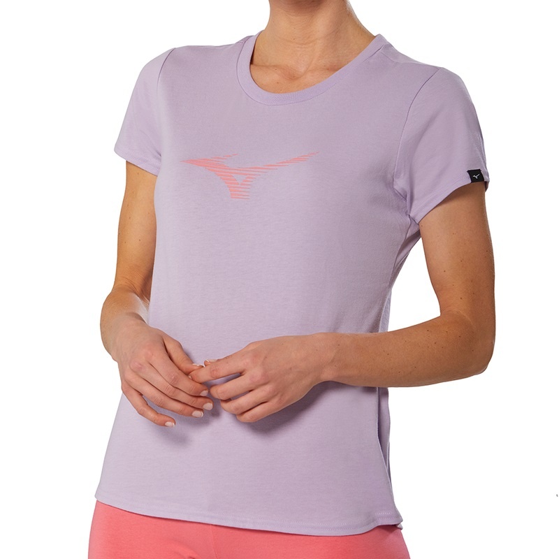 Purple Women's Mizuno Athletics RB Tee T Shirts | HSY758230