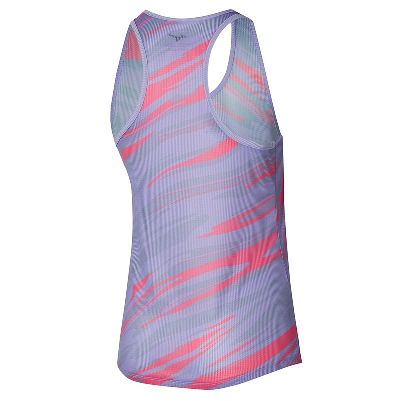 Purple Women's Mizuno Dryaeroflow Graphic Tanks | QBS940128