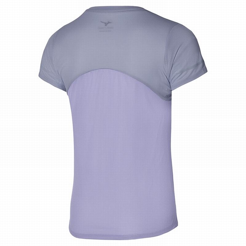 Purple Women's Mizuno Dryaeroflow Tee T Shirts | QWZ538291