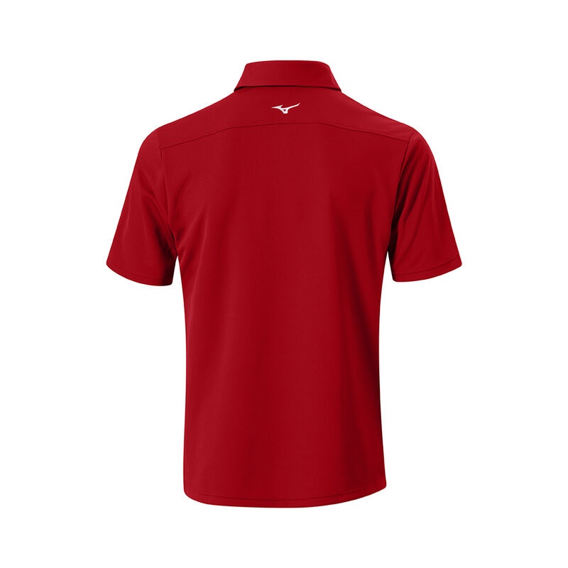 Red Men's Mizuno Breath Thermo Graphic Polo | PUW124670