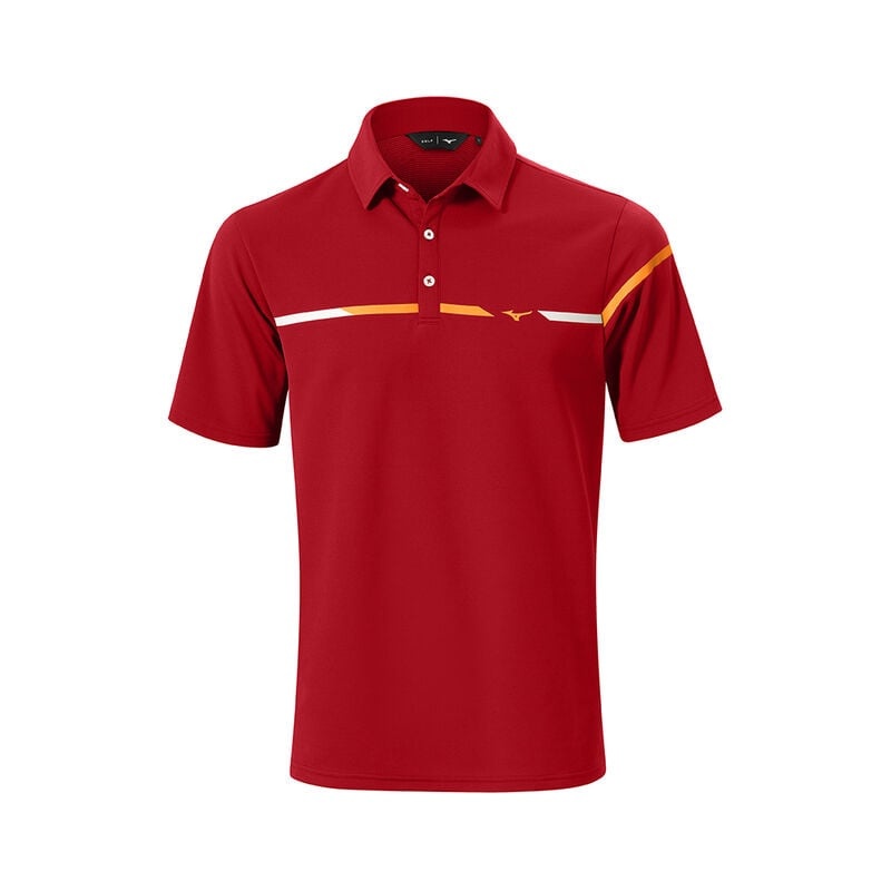 Red Men\'s Mizuno Breath Thermo St Polo | YAM049385