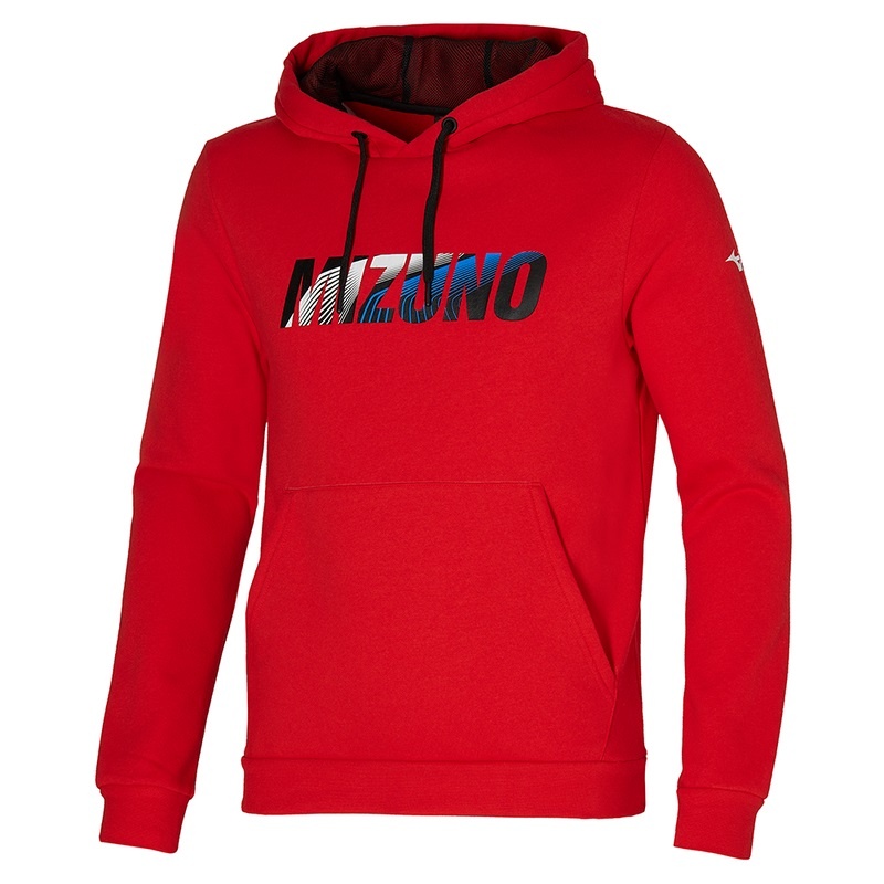 Red Men\'s Mizuno Hoodie | EYJ260594