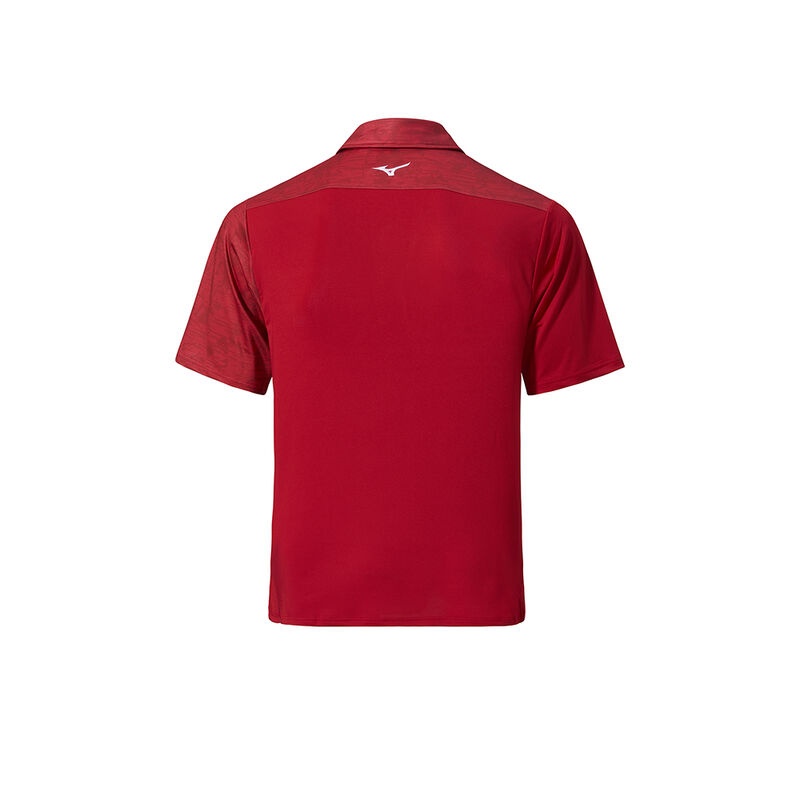 Red Men's Mizuno QD Hazard Bloc Polo | XIF592401