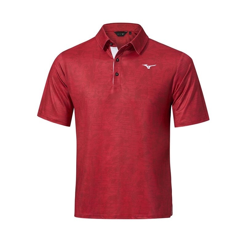 Red Men\'s Mizuno QD Hazard Polo | JZK029415