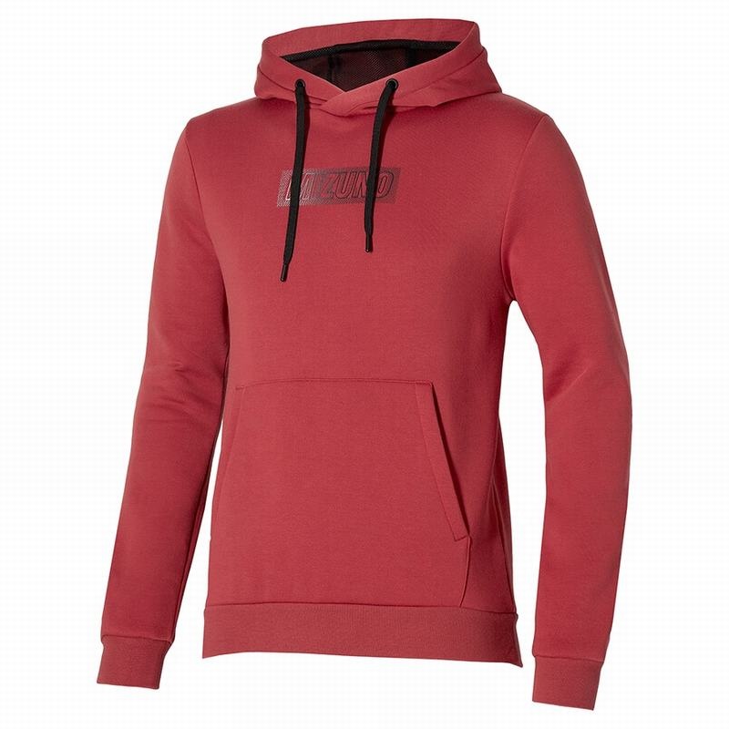 Red Men\'s Mizuno Release Hoodie | GIT372456