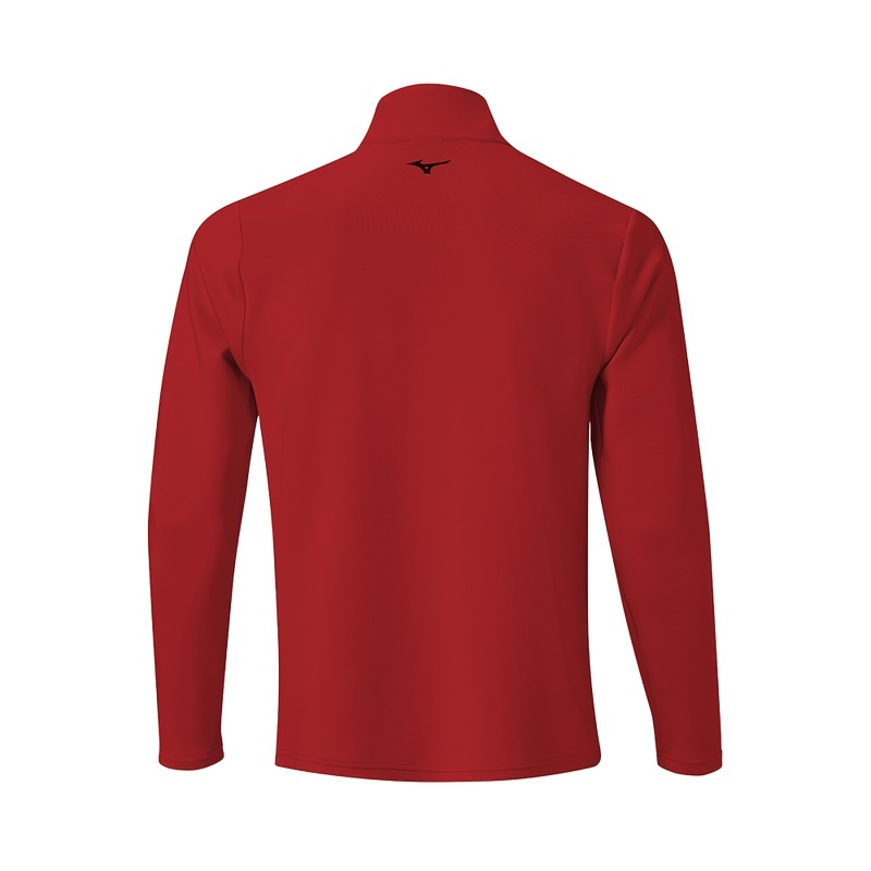 Red Women's Mizuno Brze Tstripe 1/4 Zip Tops | DGK043278