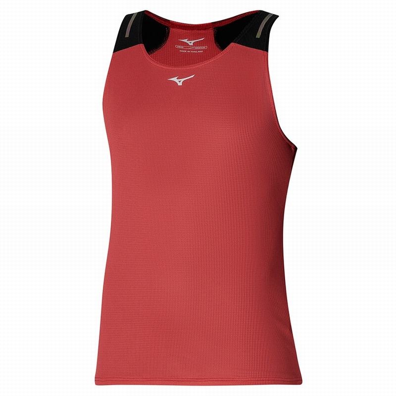 Red / Black Men\'s Mizuno Dryaeroflow Tanks | DJX065438