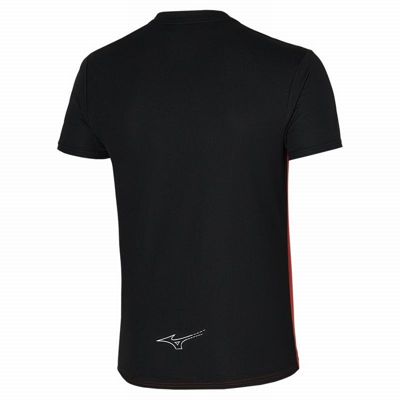 Red / Black Men's Mizuno Dryaeroflow Tee T Shirts | EIV870153