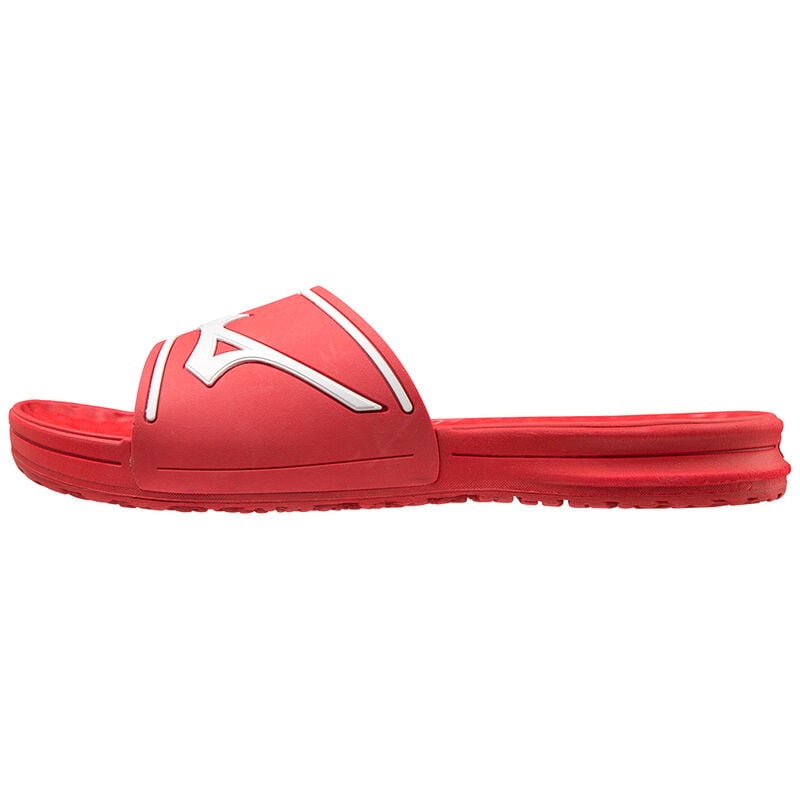 Red / White Women's Mizuno Relax Slide 2 Slides | OIN638705