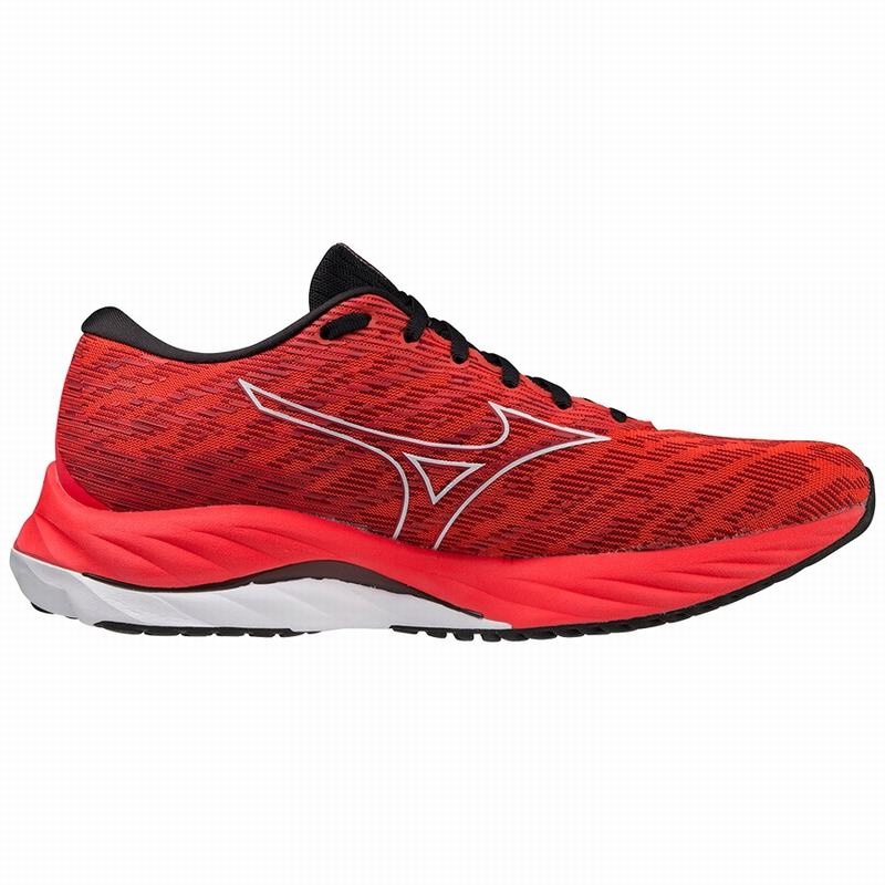 Red / White / Black Men's Mizuno Wave Rider 26 Running Shoes | JED678290