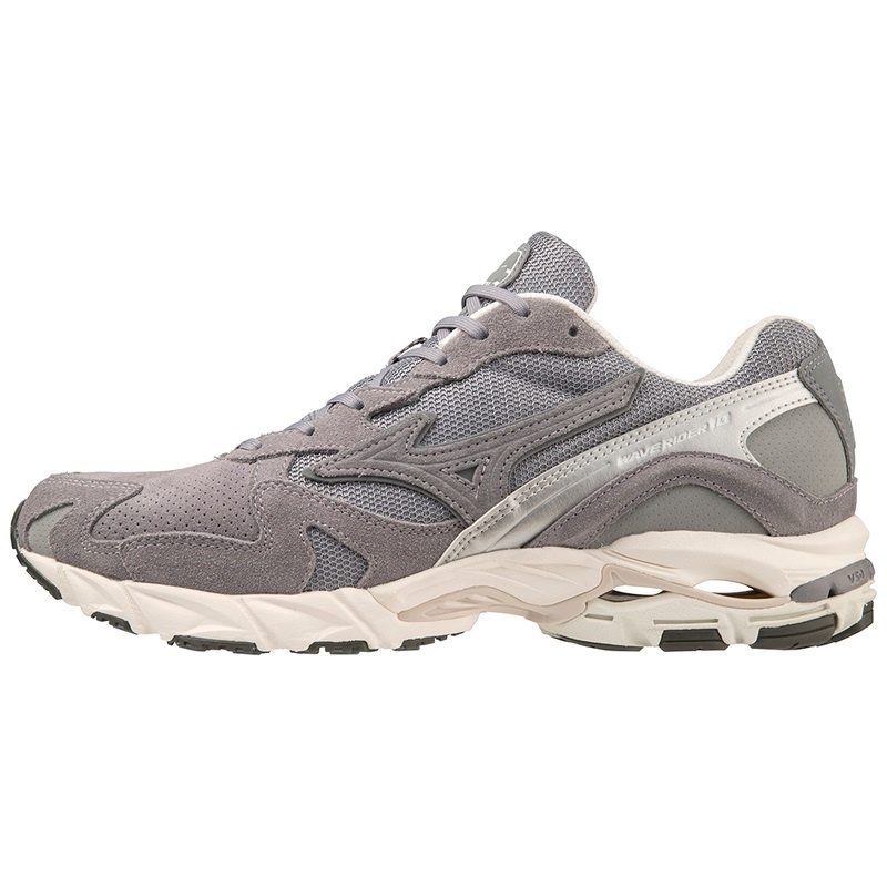 Silver Men\'s Mizuno Wave Rider 10 Premium Sneakers | HCO810326