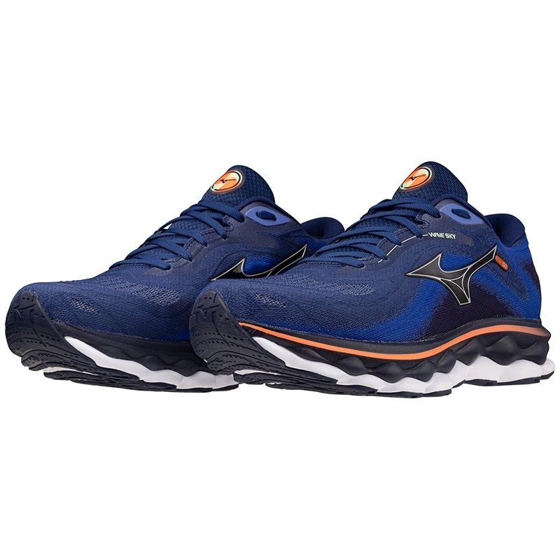 Silver Men's Mizuno Wave Sky 7 Running Shoes | UWX492601