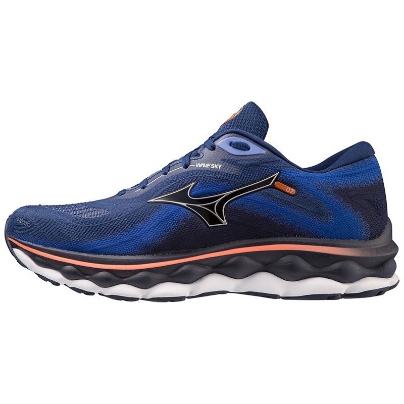 Silver Men\'s Mizuno Wave Sky 7 Running Shoes | UWX492601