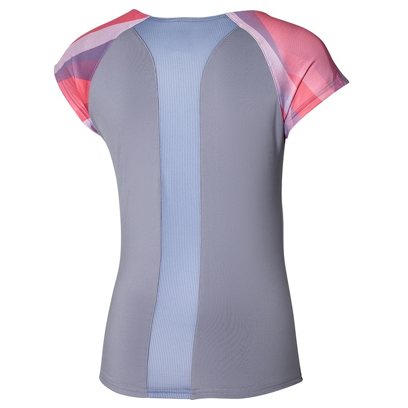 Silver Women's Mizuno Release Printed Tee T Shirts | YUH967128