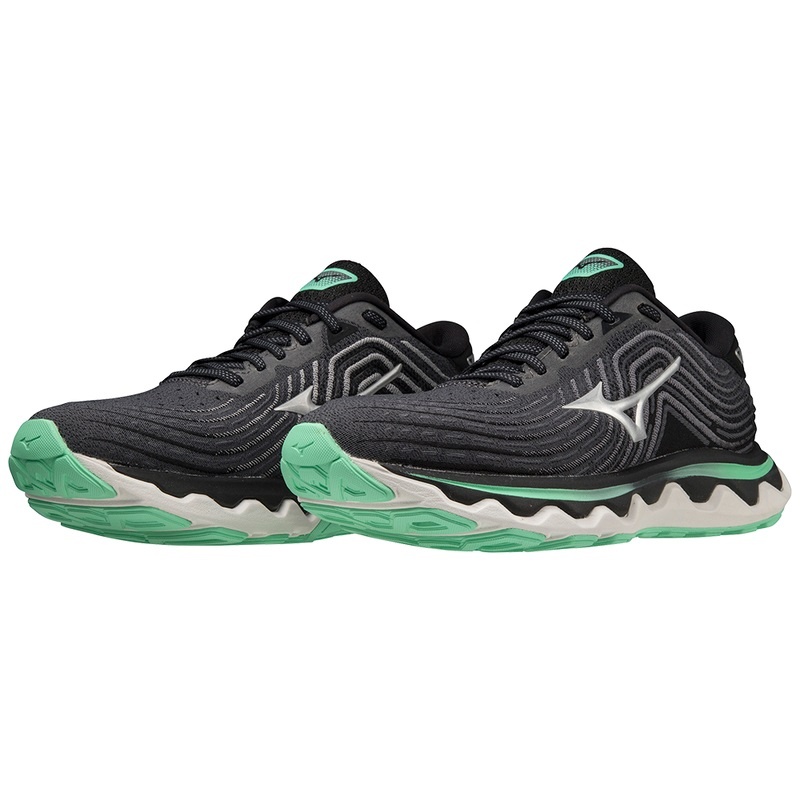 Silver Women's Mizuno Wave Horizon 6 Running Shoes | DGU614985