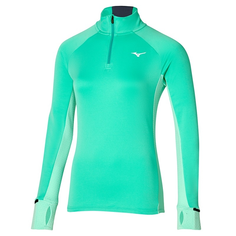 Turquoise Women\'s Mizuno Warmalite HZ Tops | BDZ459120