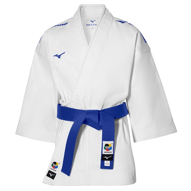 White Blue Men\'s Mizuno Kime Embroidery Karategis | NAG612478