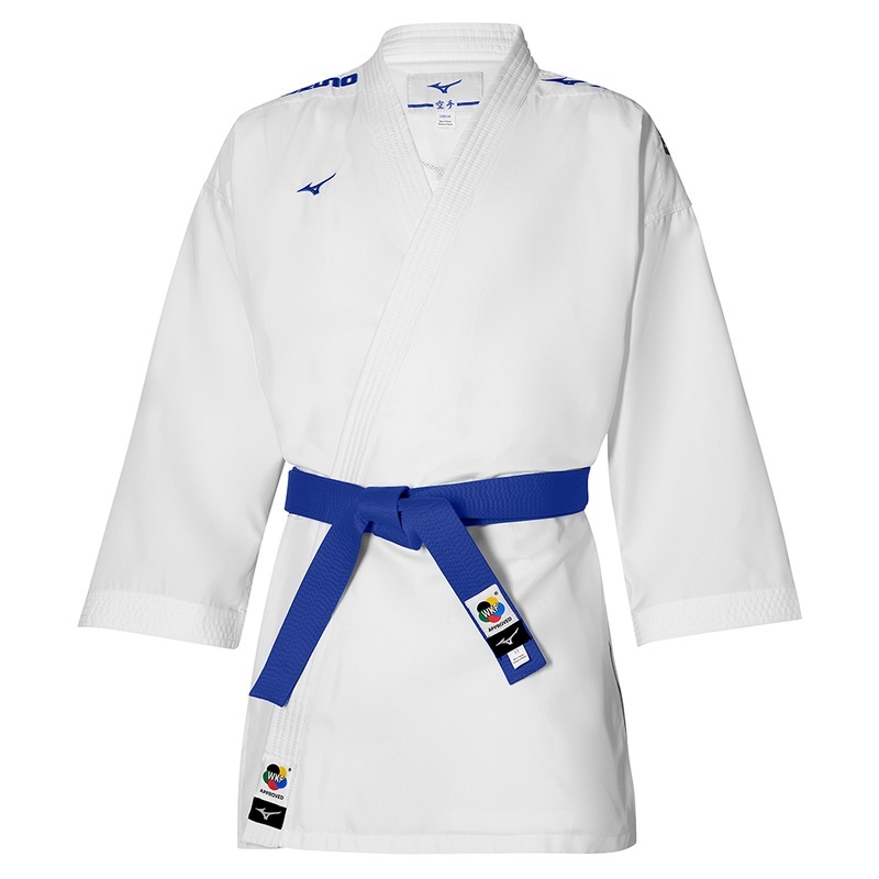 White Blue Men\'s Mizuno Toshi Embroidery Karategis | IPN716542