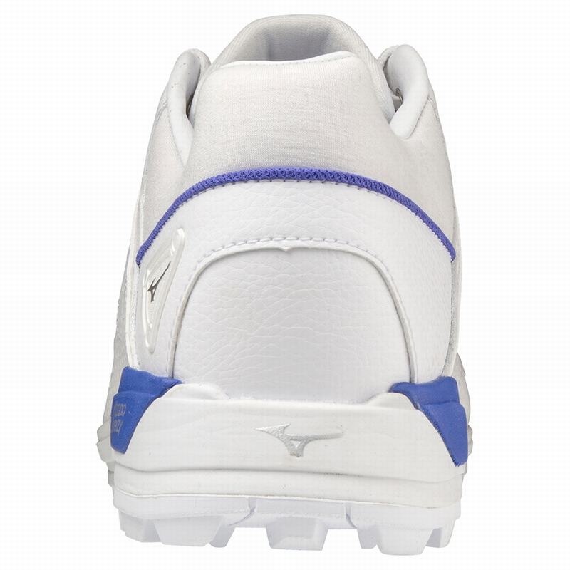 White Blue Men's Mizuno Wave Hazard Pro Golf Shoes | NMH836054