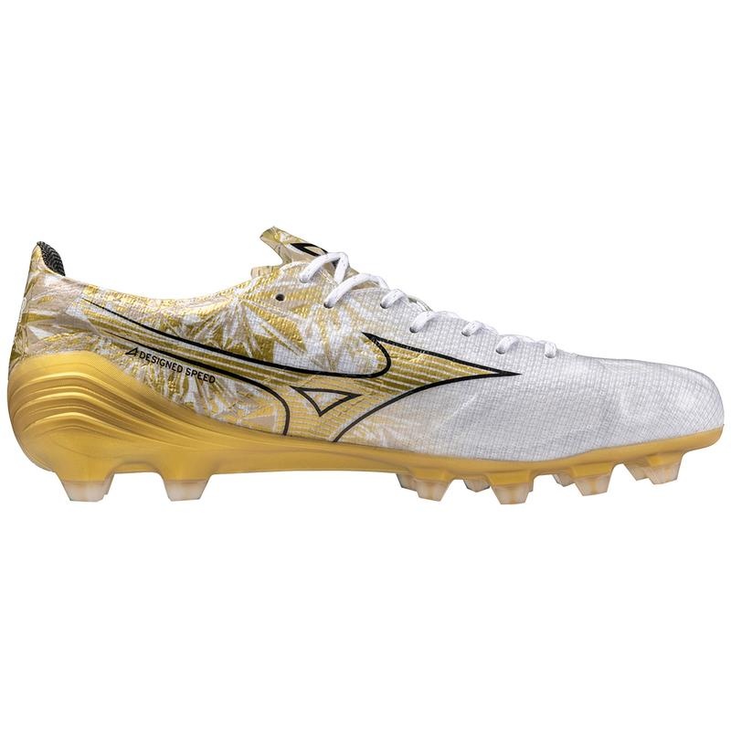 White Gold Men's Mizuno Alpha Elite Football Boots | FOH278654