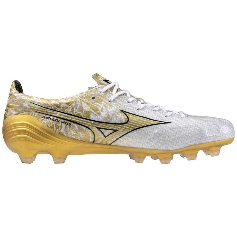 White Gold Men's Mizuno Alpha Japan Football Boots | FTW584106