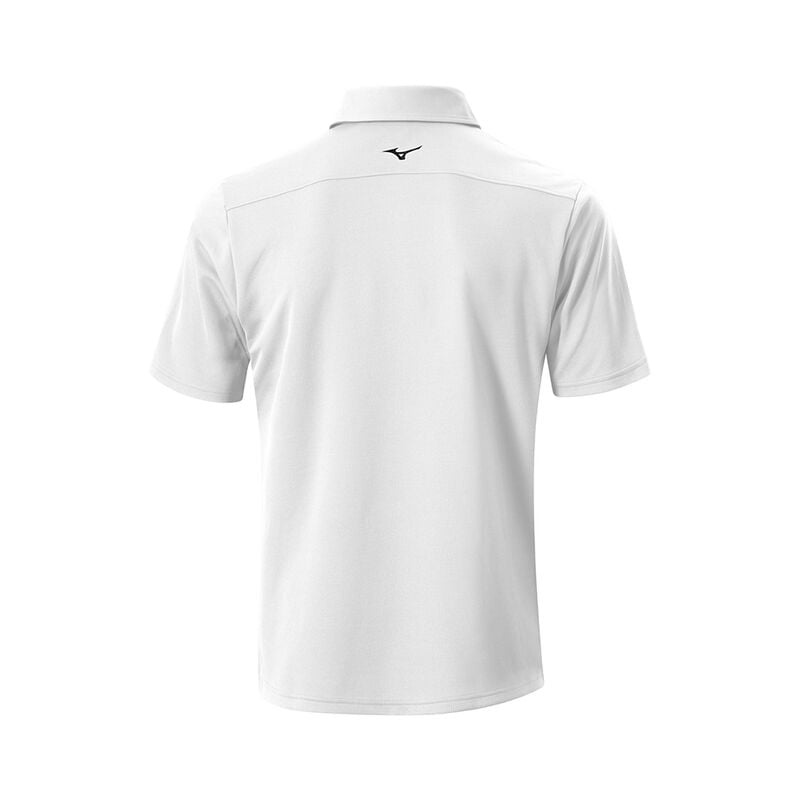 White Men's Mizuno Breath Thermo Graphic Polo | TIG810549