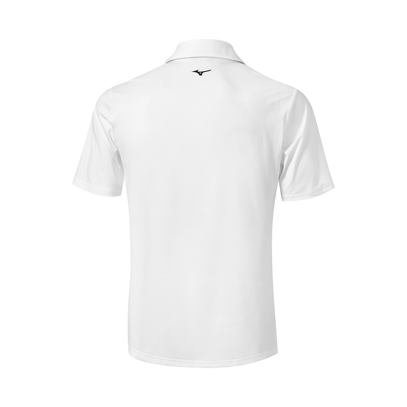 White Men's Mizuno Elite Fade Polo | KAC427809