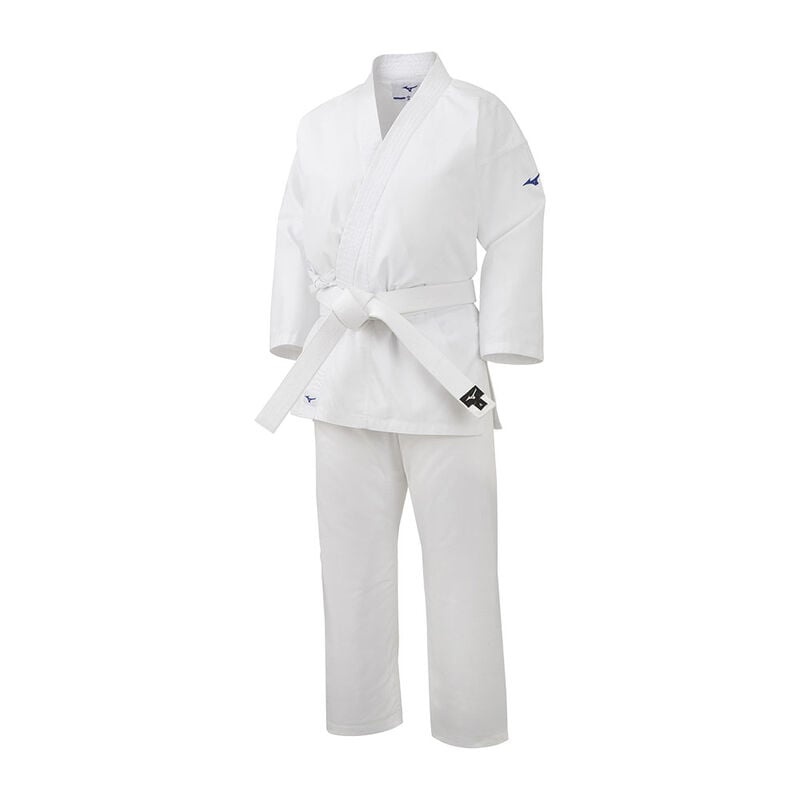 White Men\'s Mizuno Kiai Karategi With Belt Karategis | NYE295013