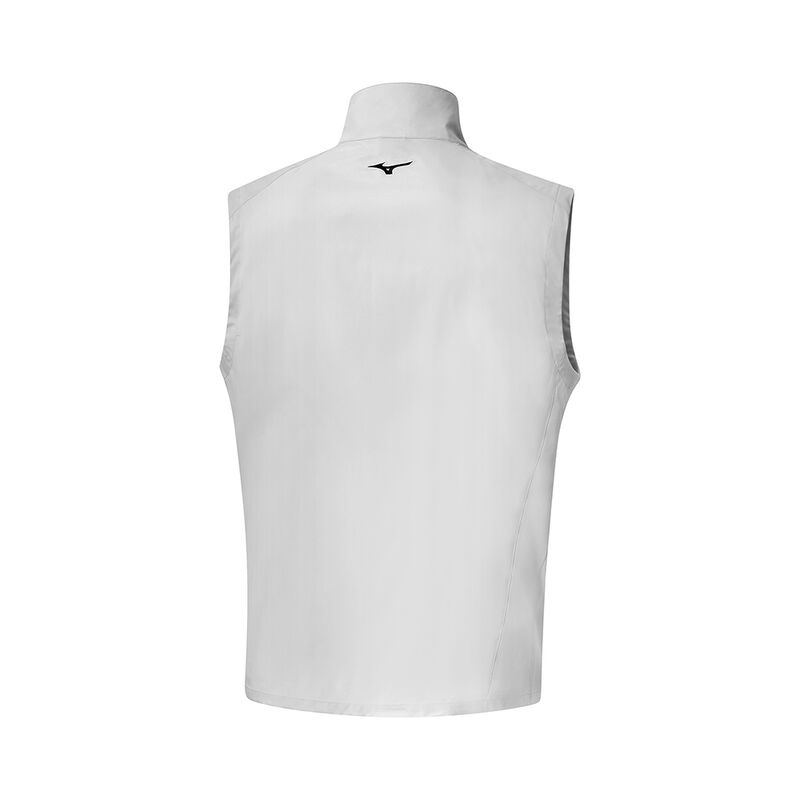 White Men's Mizuno MT Drizzle Vest Jackets | DRC503172