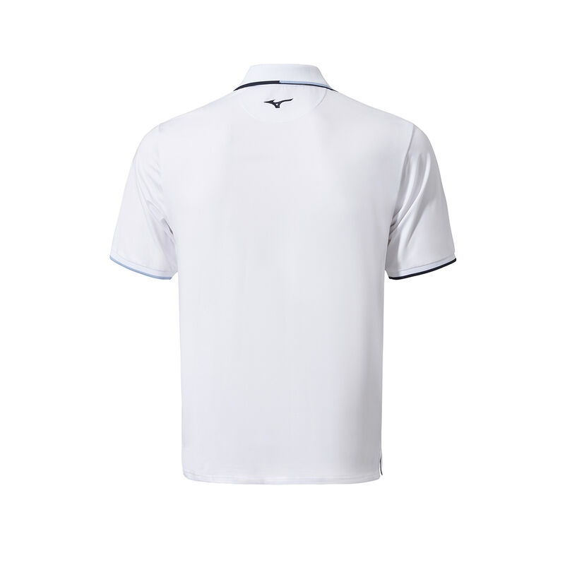 White Men's Mizuno QD Comp Plus Polo | DSI603572