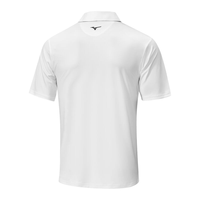 White Men's Mizuno Quick Dry Mirage Polo | BDW748652