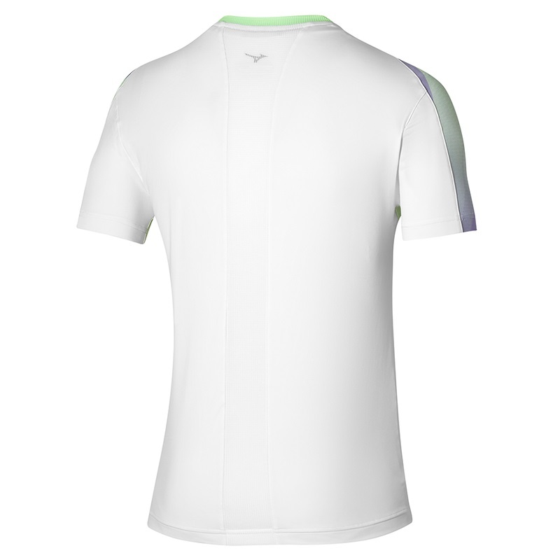 White Men's Mizuno Release Shadow Tee T Shirts | QMR327981