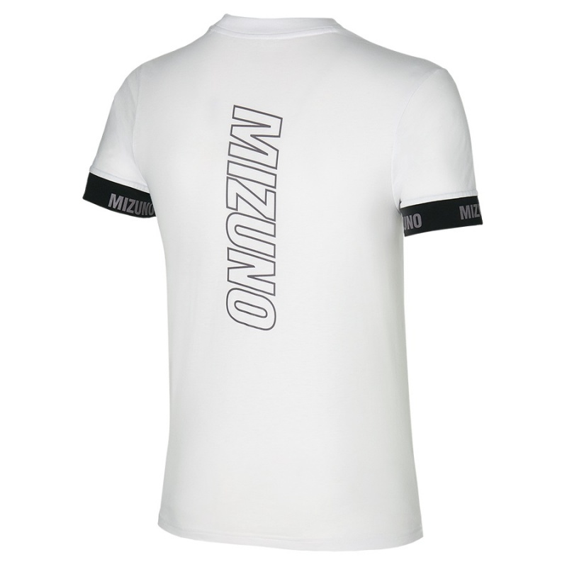 White Men's Mizuno Tee T Shirts | MTZ041936