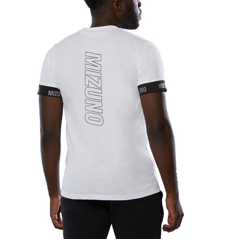 White Men's Mizuno Tee T Shirts | MTZ041936