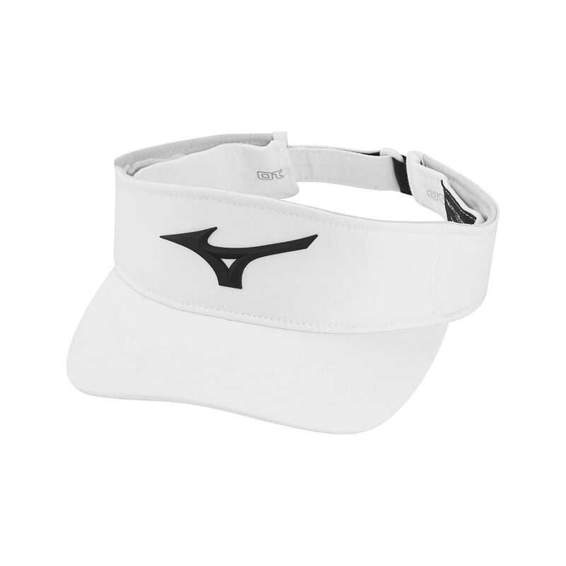 White Men\'s Mizuno Tour Elite Visor Hats | ZKY310459