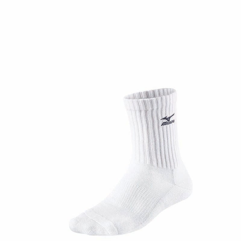 White Men\'s Mizuno Volleyball Medium Socks | UQK982317