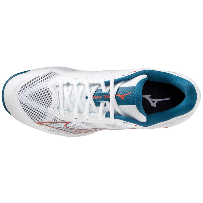 White Men's Mizuno Wave Exceed Light CC Tennis Shoes | HIM385274