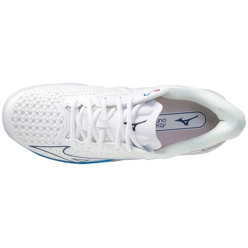 White Men's Mizuno Wave Exceed Tour 5 CC Tennis Shoes | TWL350928