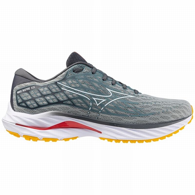 White Men's Mizuno Wave Inspire 20 Running Shoes | NAF582934