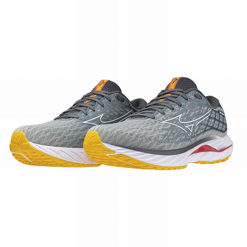 White Men's Mizuno Wave Inspire 20 Running Shoes | NAF582934