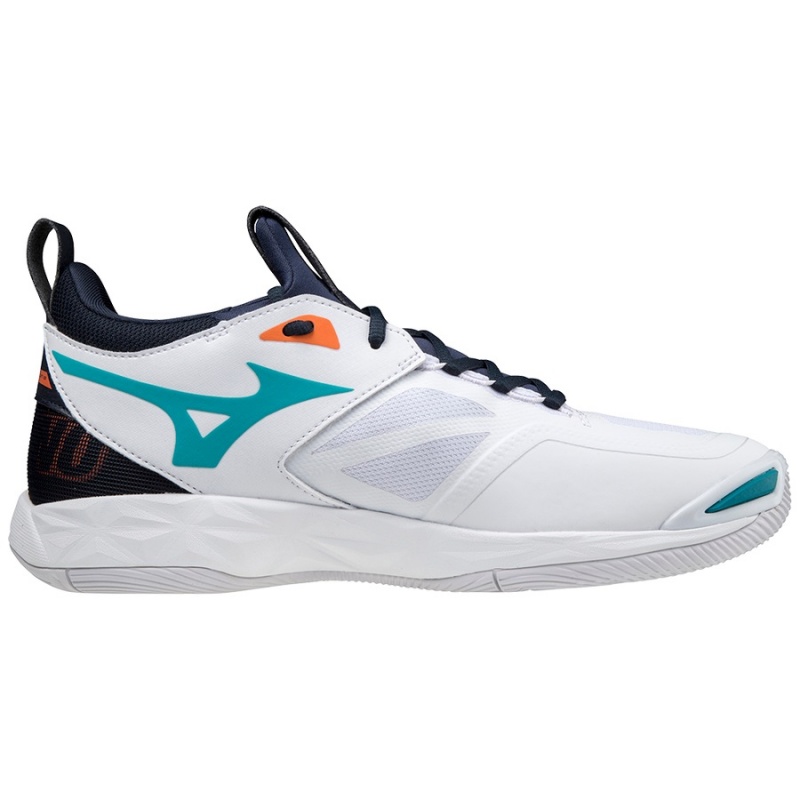 White Men's Mizuno Wave Momentum 2 Volleyball Shoes | BDW624087