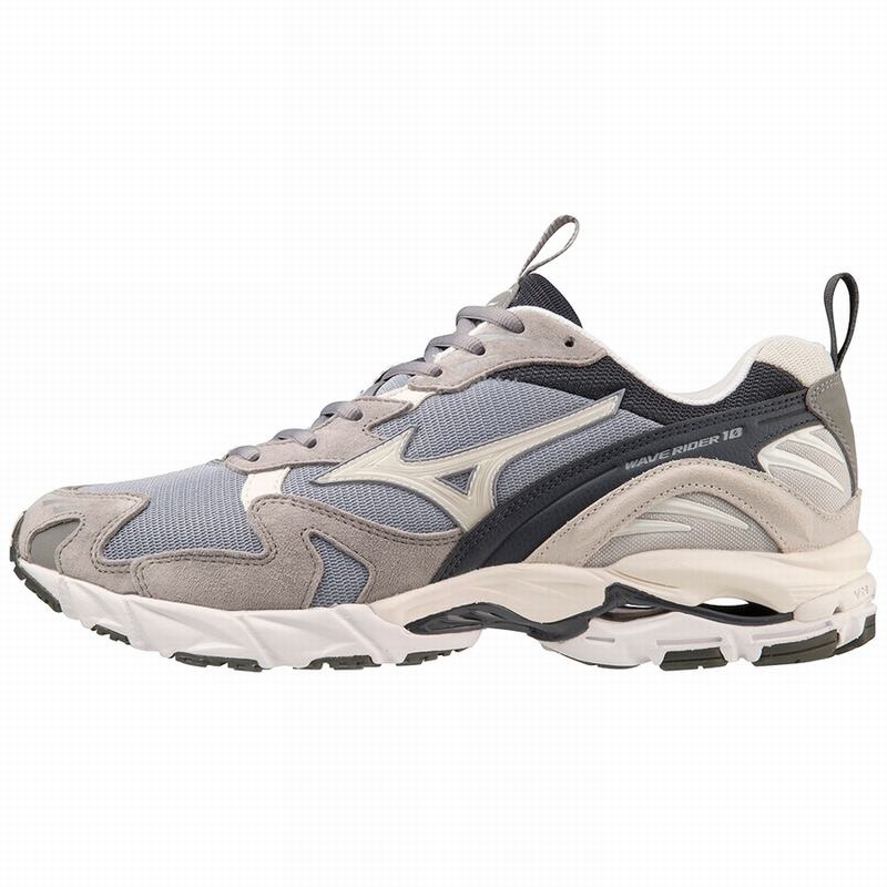 White Men\'s Mizuno Wave Rider 10 Premium Sneakers | OIU985460