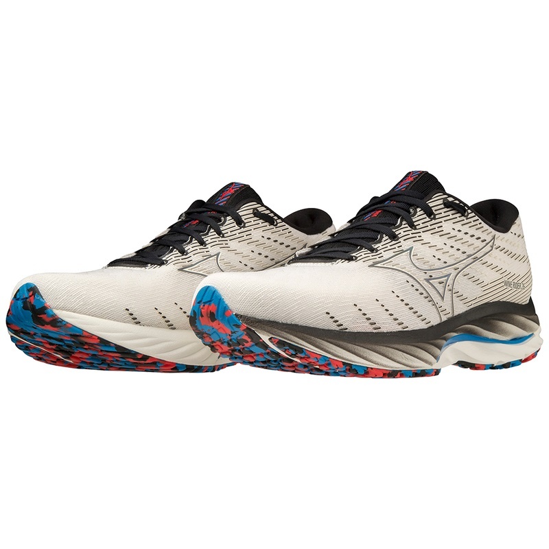 White Men's Mizuno Wave Rider 26 Running Shoes | CLW720965