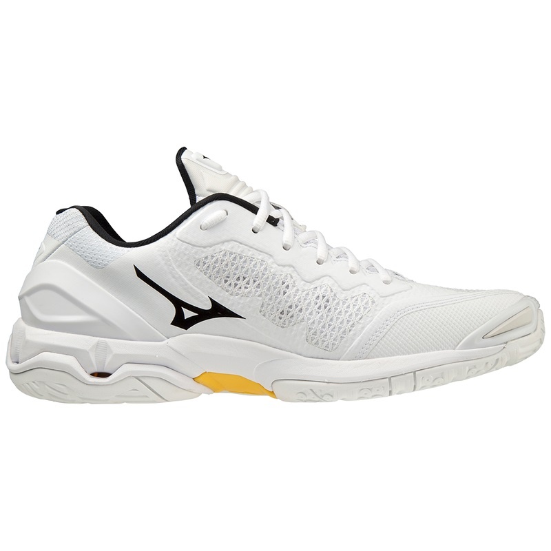 White Men's Mizuno Wave Stealth V Handball Shoes | LYQ365471