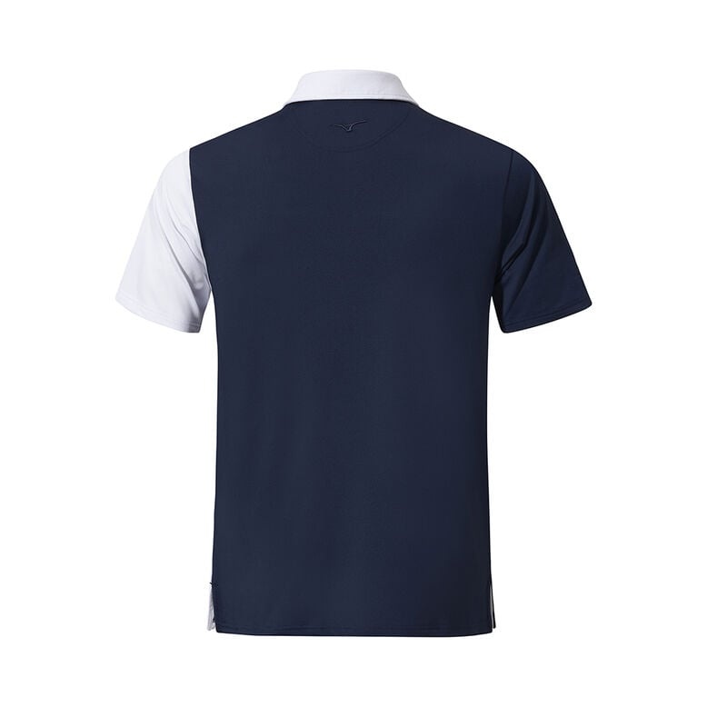 White Navy Men's Mizuno QD Elite Panel Polo | GSN057984