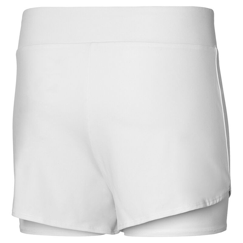 White Women's Mizuno Flex Shorts | KZU129605