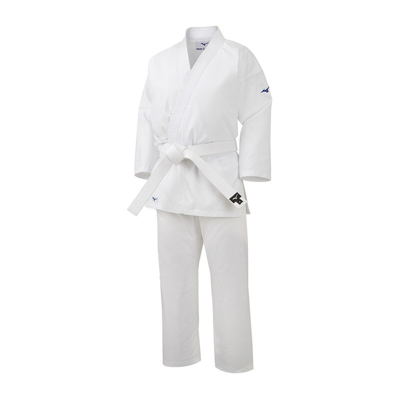 White Women\'s Mizuno Kiai Karategi With Belt Karategis | MDX018573