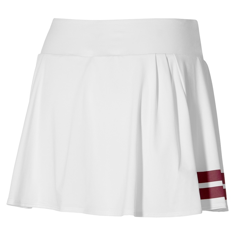 White Women's Mizuno Printed Flying Skirts | QBG402753