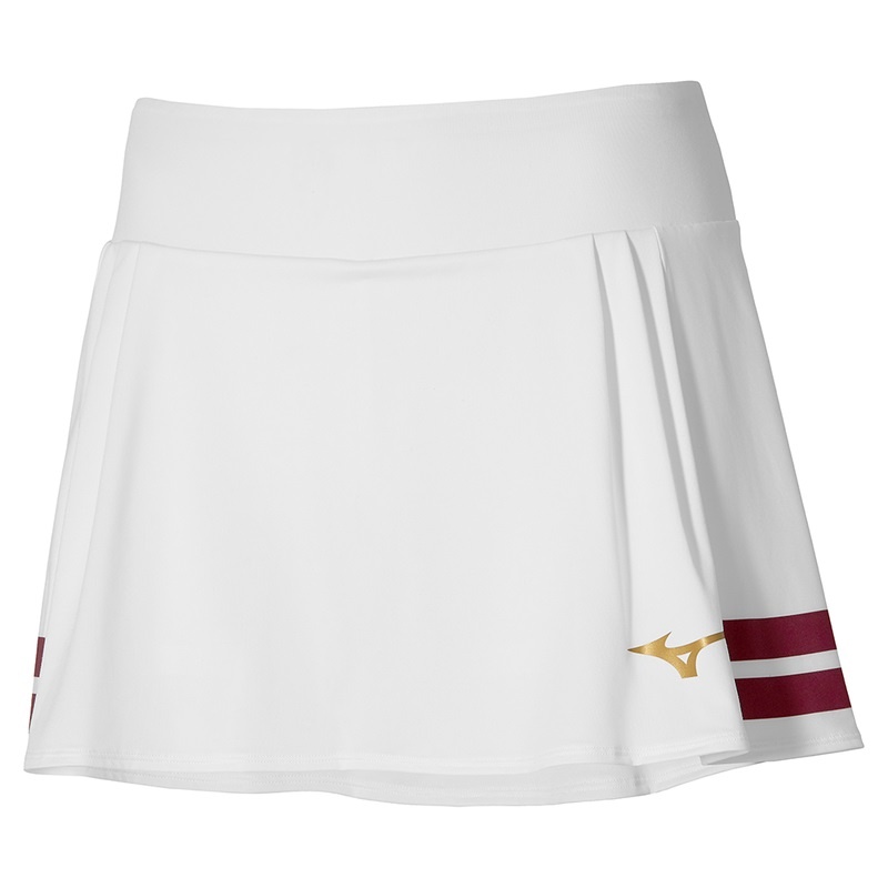 White Women\'s Mizuno Printed Flying Skirts | QBG402753